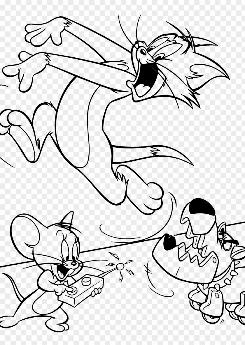 Tom And Jerry Coloring Book Cat Drawing PNG