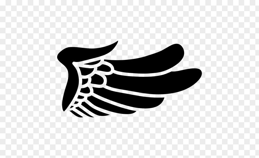 Wing Vector Drawing Silhouette PNG