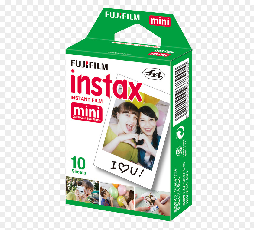 10 Exp.2 Cassettes Instant FilmPolaroid Films Photographic Film Fujifilm Instax Mini PNG