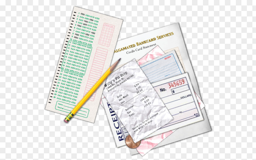 Financial Elements Paper Receipt Book Money Line PNG