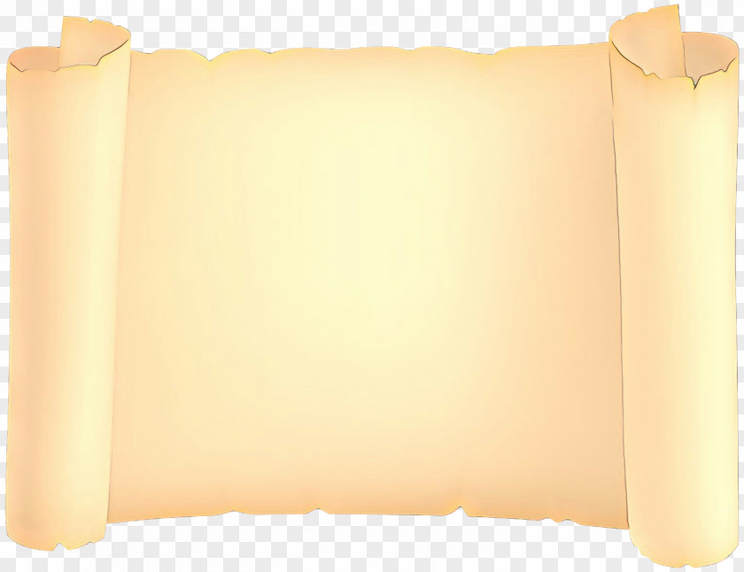 Rectangle Pillow Yellow Scroll Beige PNG
