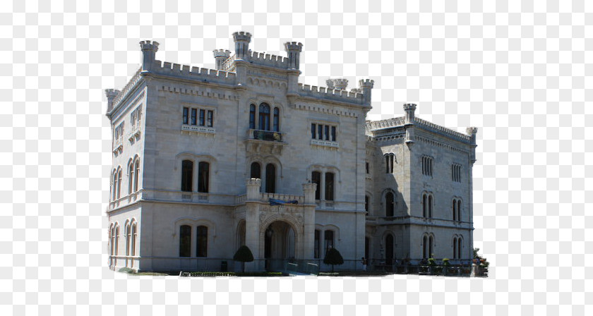 Retro Building Miramare Castle Trieste Facade Architecture PNG