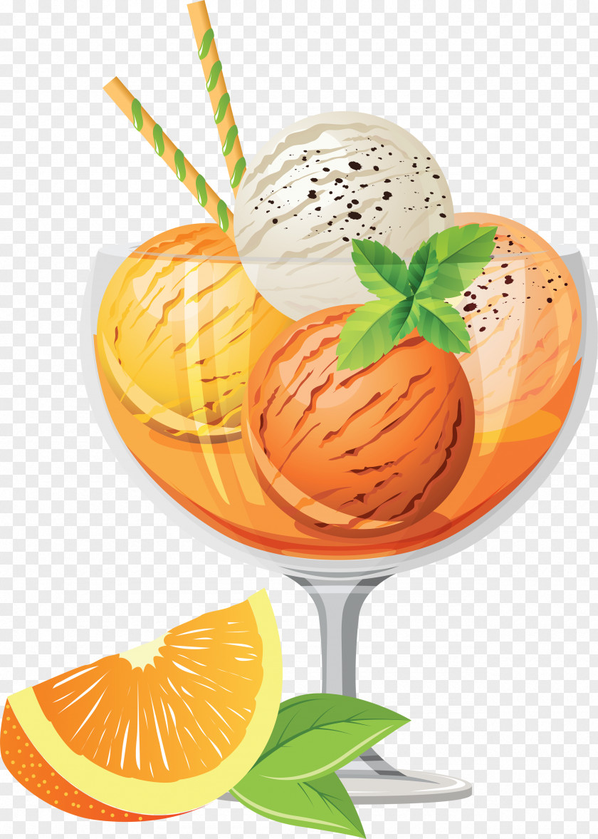 Fruit Ice Cream Image Cone Sundae Cocktail PNG