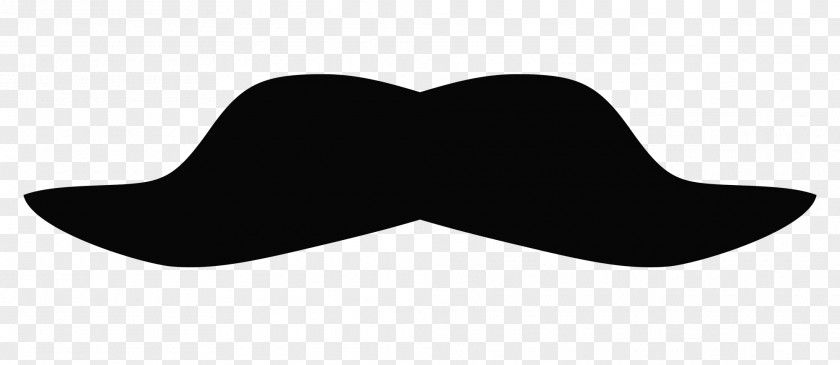 Mustache Black And White Hat Angle Font PNG