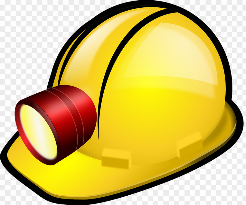 A Yellow Helmet Mining Hard Hat Miners Cap Clip Art PNG