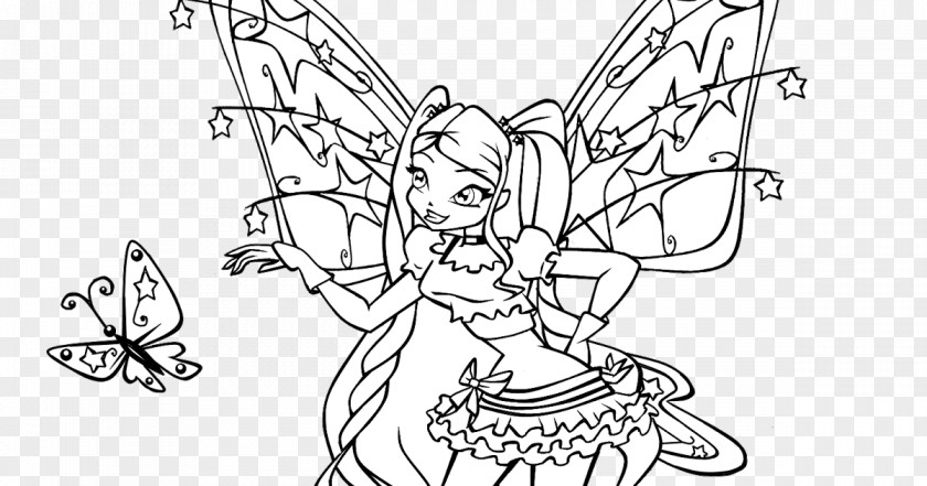 Bloom Winx Season 7 Drawing /m/02csf Tecna Line Art Coloring Book PNG