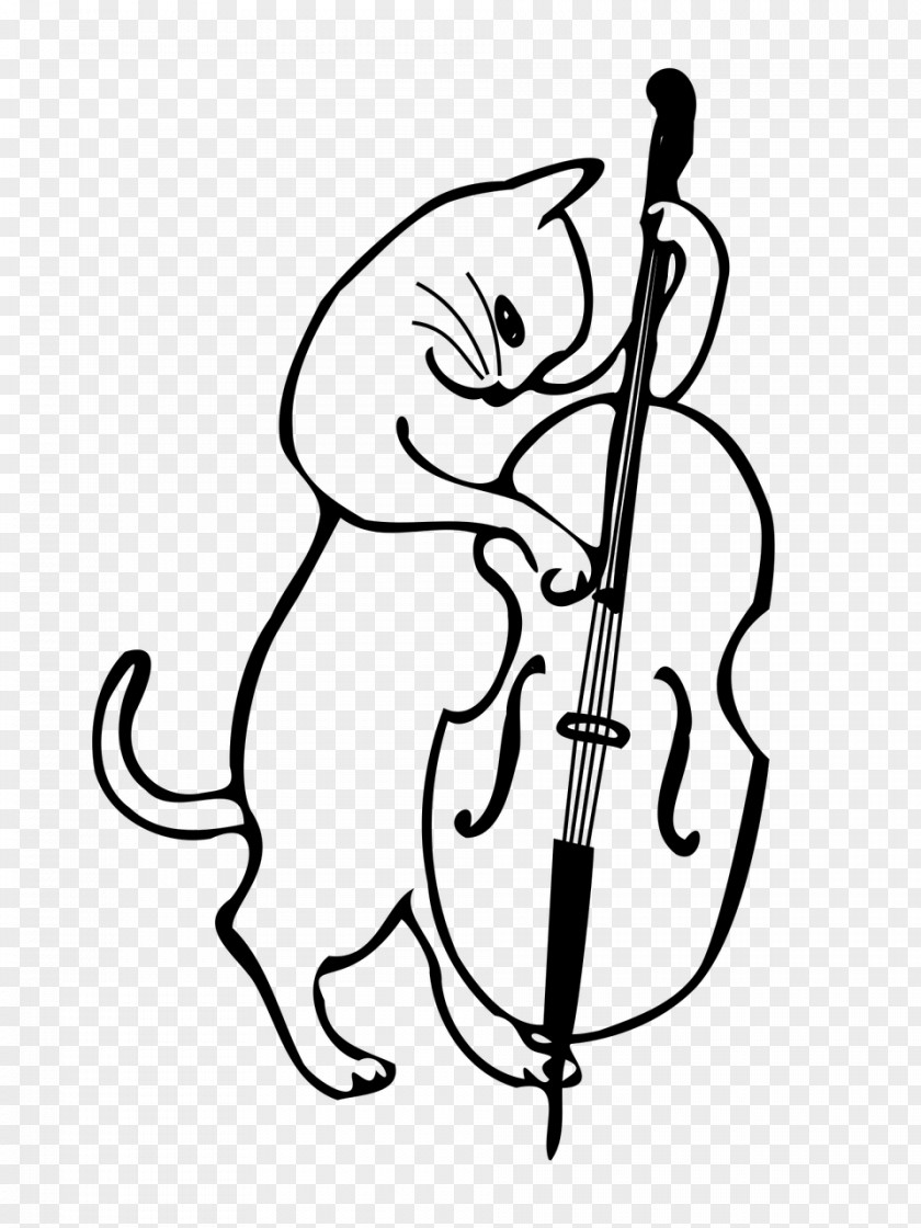 Cat Double Bass Musical Instruments Jazz PNG