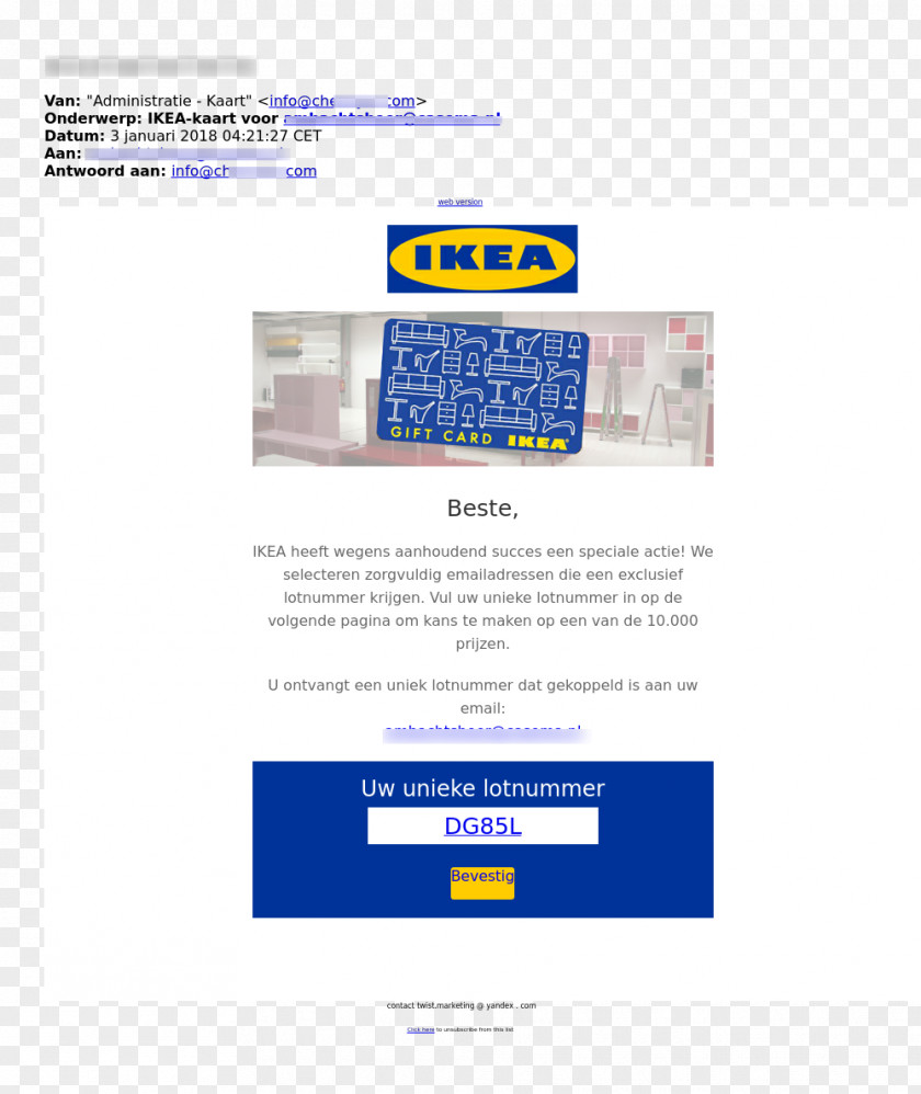 Noreply IKEA H&M Phishing Email Kleurplaat PNG
