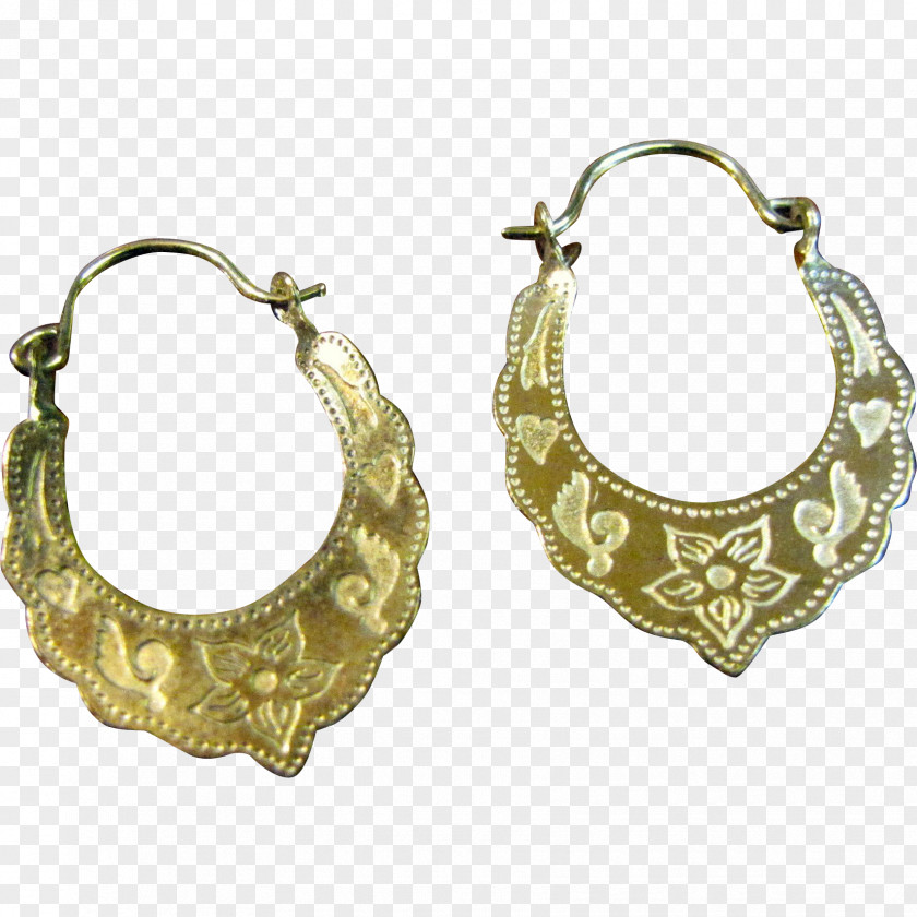 10 K Gold Earrings Silver Jewellery Engraving PNG