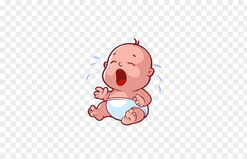 Baby Infant Crying Cartoon Clip Art PNG