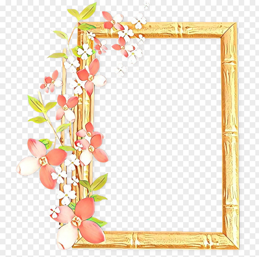 Floral Design Picture Frames Cut Flowers Rectangle PNG