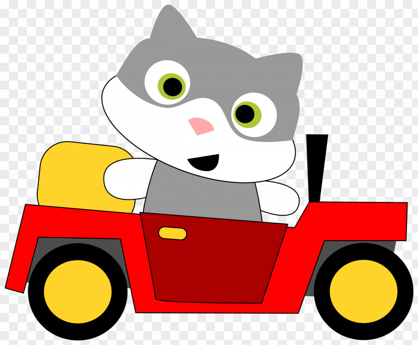 Driving Cat Car Kitten Clip Art PNG