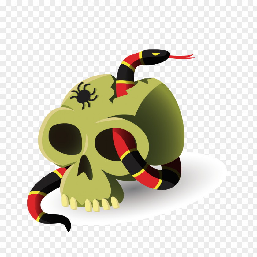Halloween Horror Skull Vector Material PNG