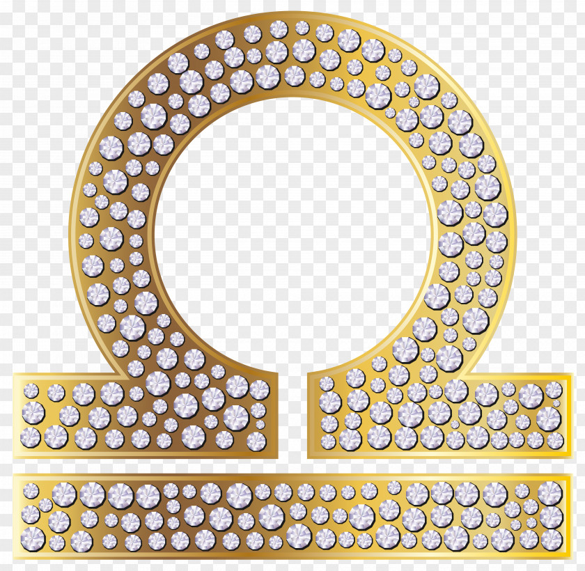 Libra Zodiac Sign Gold Clip Art Image Astrological PNG