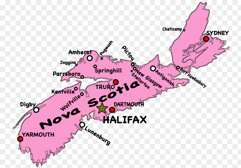 Map Springhill City Parrsboro Halifax County PNG