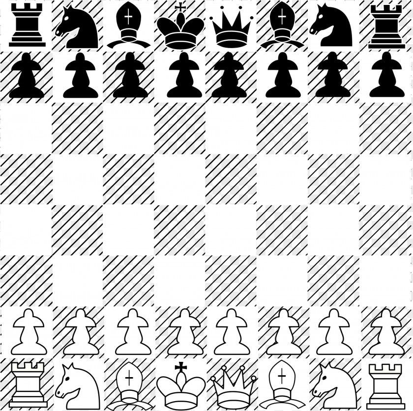 Black And White Chess Piece Game Clip Art PNG