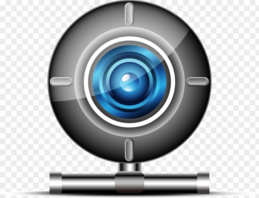 Blue Vector Camera Video Webcam Icon PNG