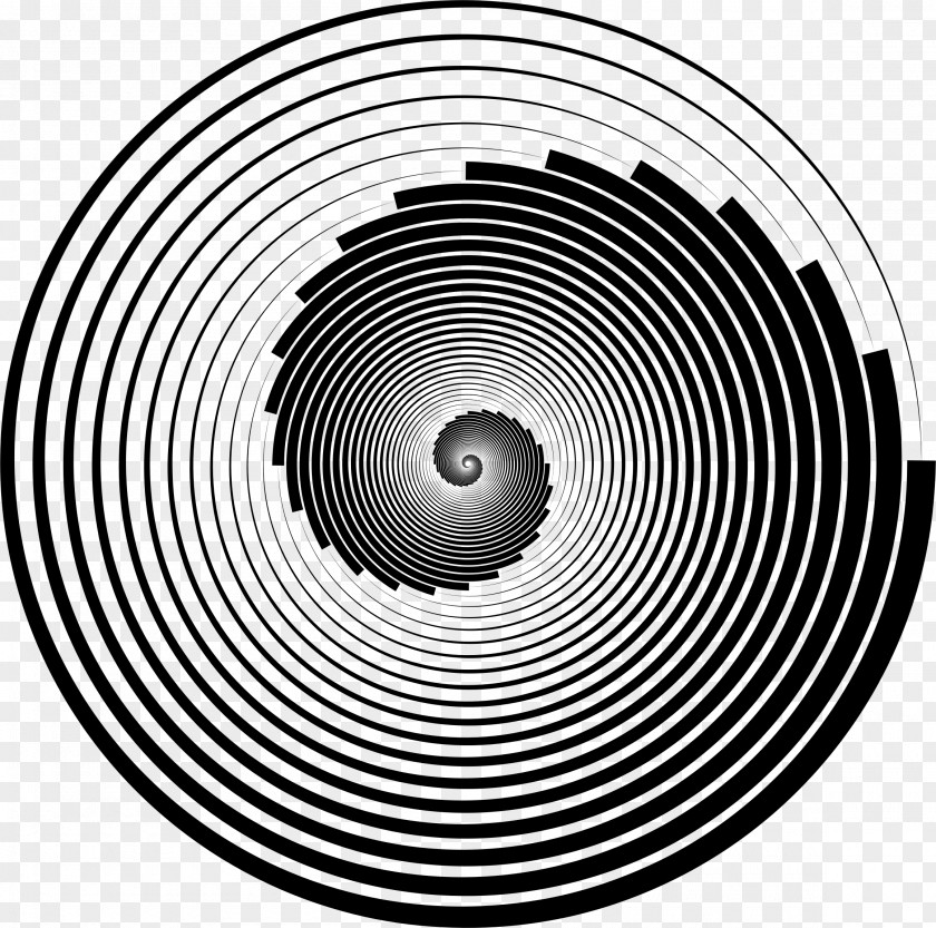 Vortex Circle Spiral Monochrome Photography PNG