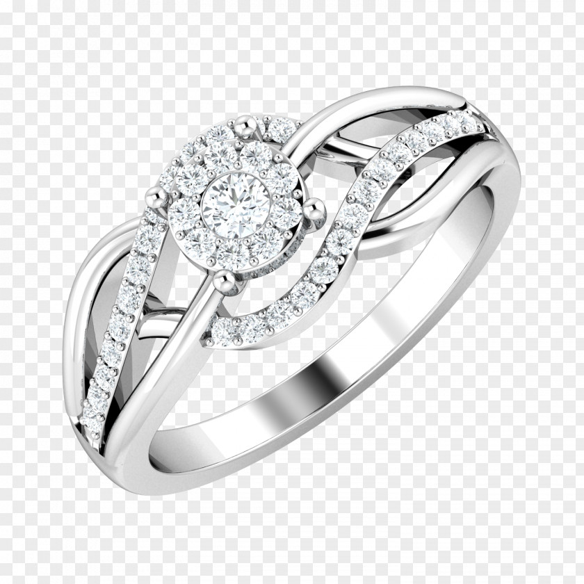 Purple Halo Wedding Ring Silver Body Jewellery PNG