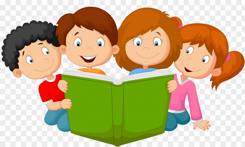 Book Reading Child PNG