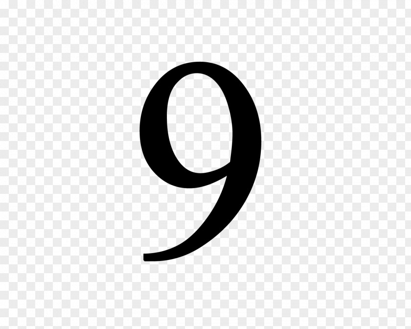 Number 9 Logo Brand Black And White PNG