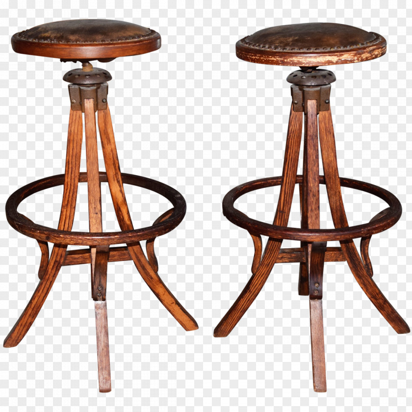 Table Swivel Bar Stool Design PNG