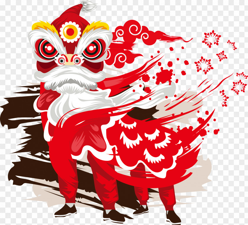 Vector Red Lion San Francisco Chinese New Year Festival And Parade Dance Dragon PNG
