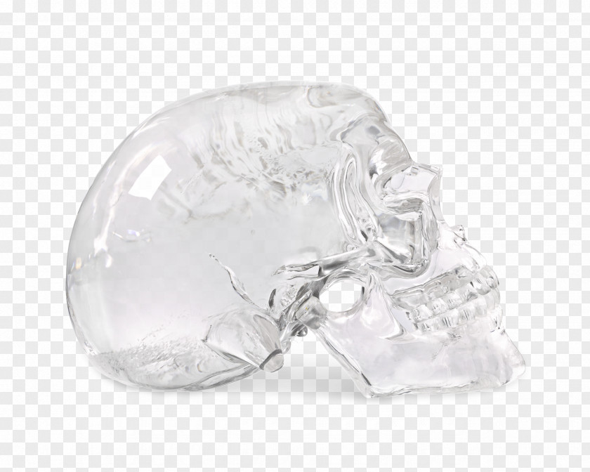 Skull Rock Crystal Quartz Glass PNG