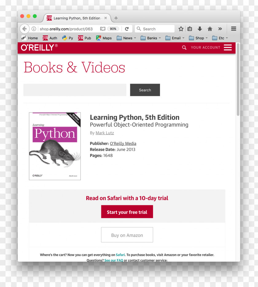 Book Learning Python Web Page Multimedia PNG