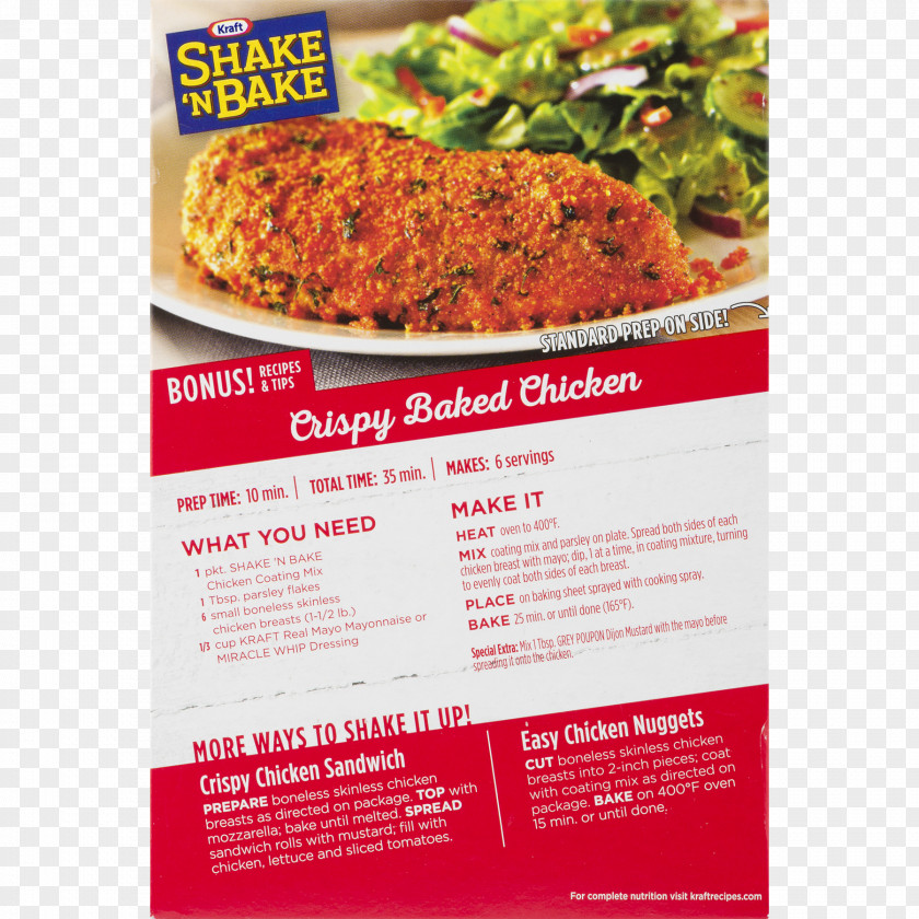 Chicken Shake 'n Bake Barbecue Food Recipe PNG