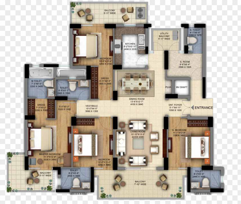 Floor Plan The Ultima DLF House PNG