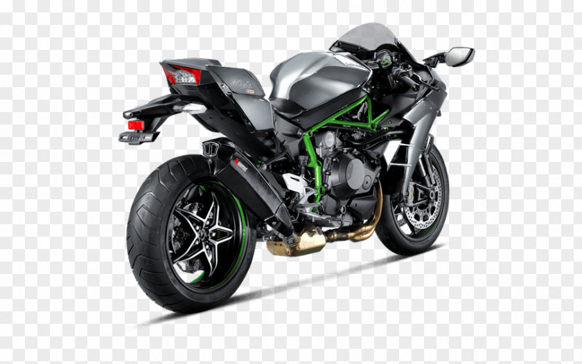 Motorcycle Kawasaki Ninja H2 Exhaust System Akrapovič PNG