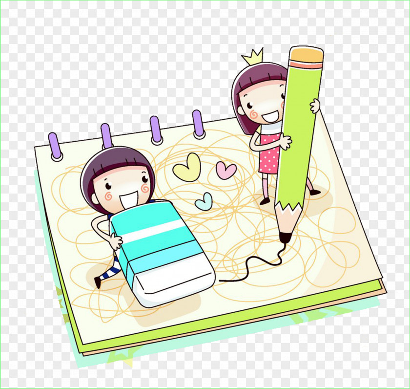 Painting Children Cartoon Comics Pencil Illustration PNG