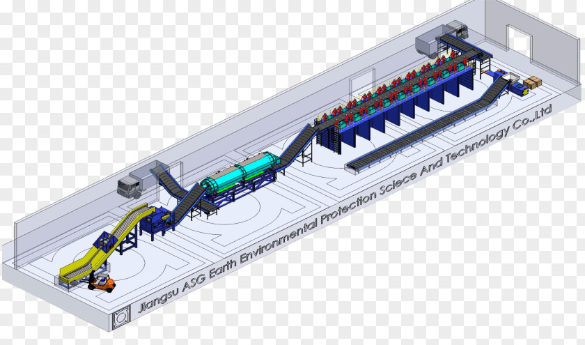 Waste Sorting Municipal Solid Plastic Conveyor Belt PNG