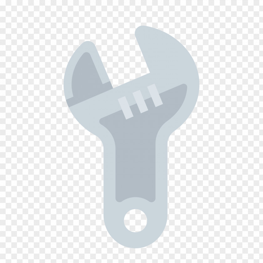 Gray Spanner Wrench Tool Icon PNG