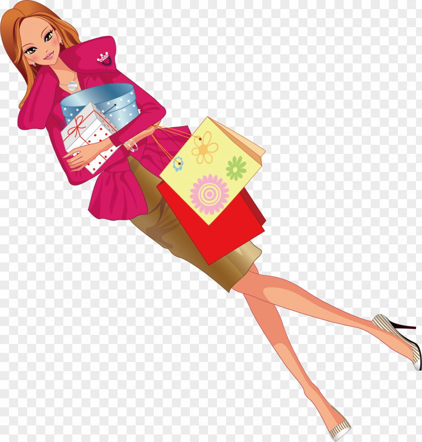 Ladies Shopping Design Image Cartoon Adobe Photoshop PNG