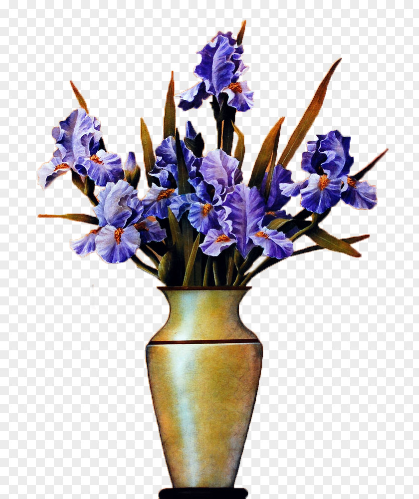 Oil Painting Magnolia Floral Design Vase PNG