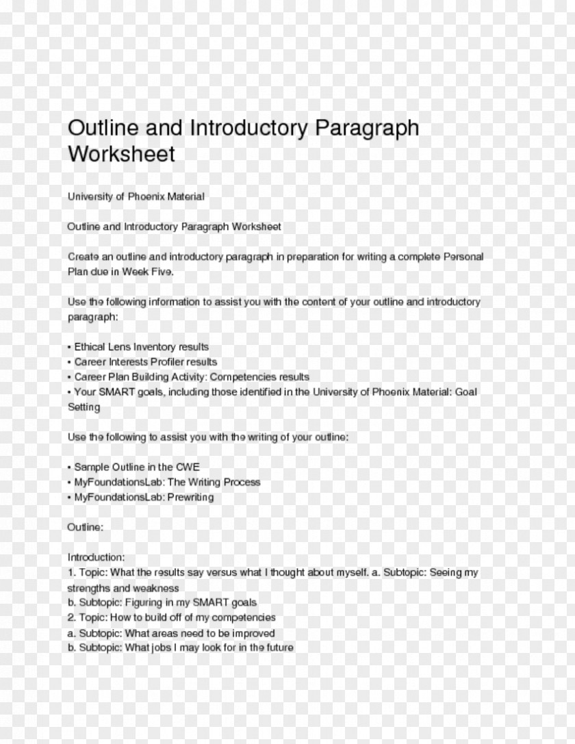 Paragraph Worksheet Essay Writing Outline PNG