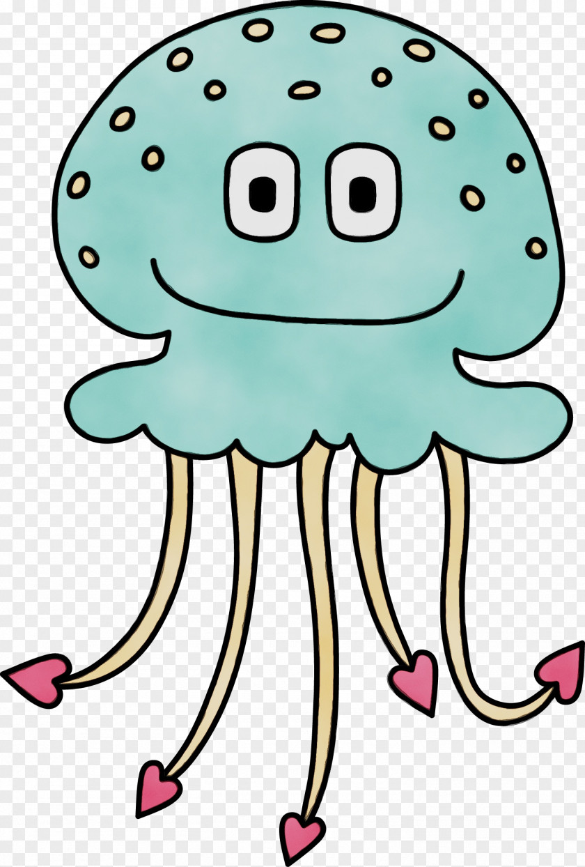 Jellyfish Octopus Marine Invertebrates Cartoon Pink Head PNG