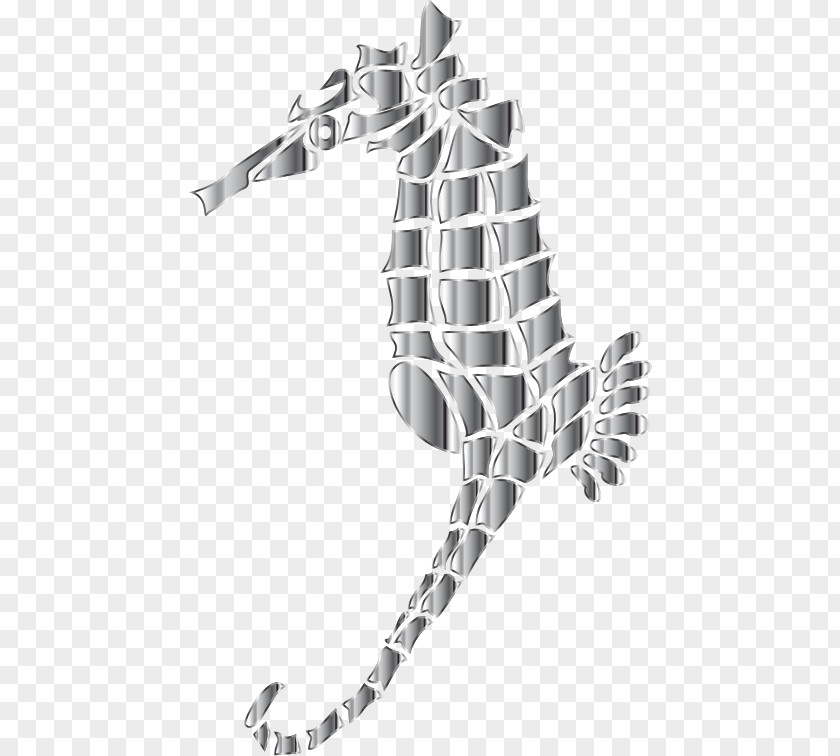 Silhouette White's Seahorse Clip Art PNG