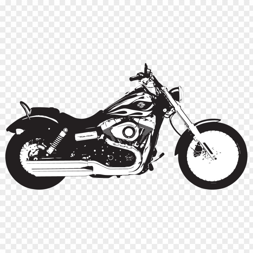 Motorcycle Harley-Davidson Super Glide Softail Huntington Beach PNG
