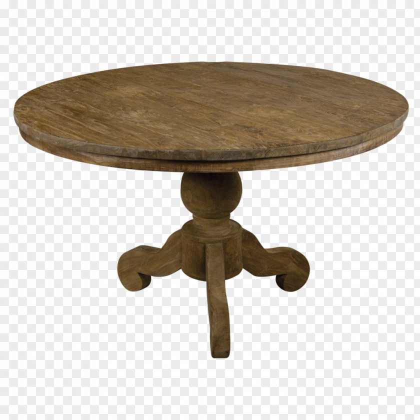 Table Round Eettafel Kayu Jati Furniture PNG