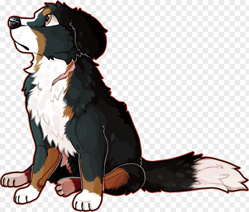 Vector Lonely Bernese Mountain Dog Breed PNG