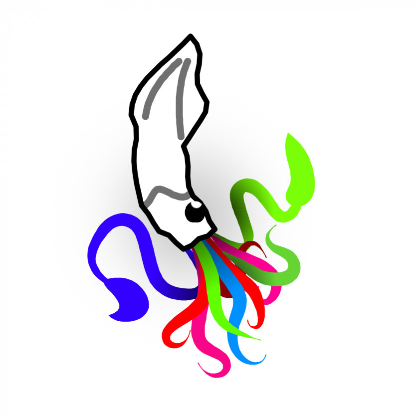Grasshopper Giant Squid Logo Graphic Design PNG