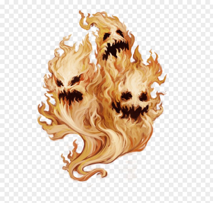 Hand-painted Flame Monster PNG flame monster clipart PNG