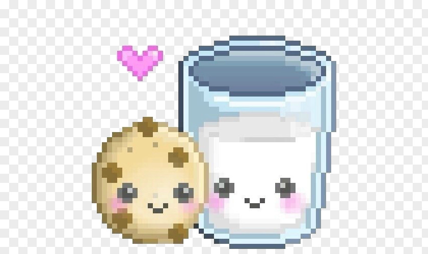 Milk Biscuits Drink Pixel Art PNG