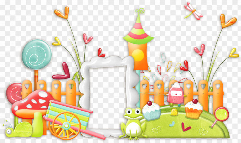 Children's Garden Picture Frames Photography Fruitcake Clip Art PNG