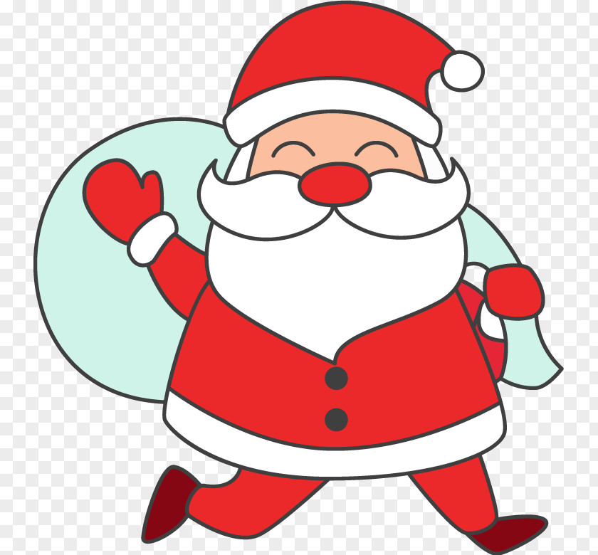 Pleased Christmas Santa Claus Cartoon PNG