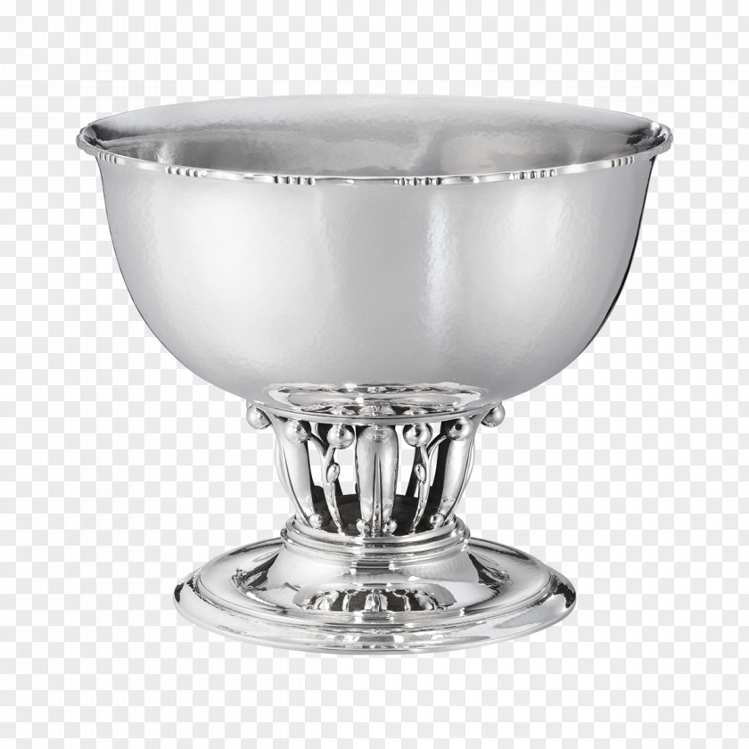 Silver Bowl Georg Jensen A/S Glass PNG