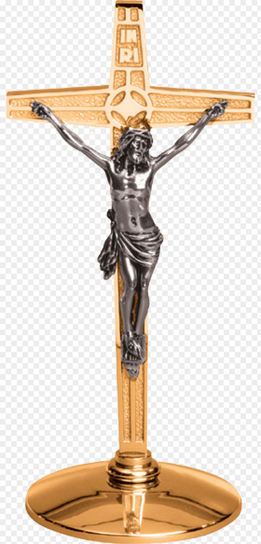 Statues Catholic Faith Altar Crucifix Brass Bronze PNG